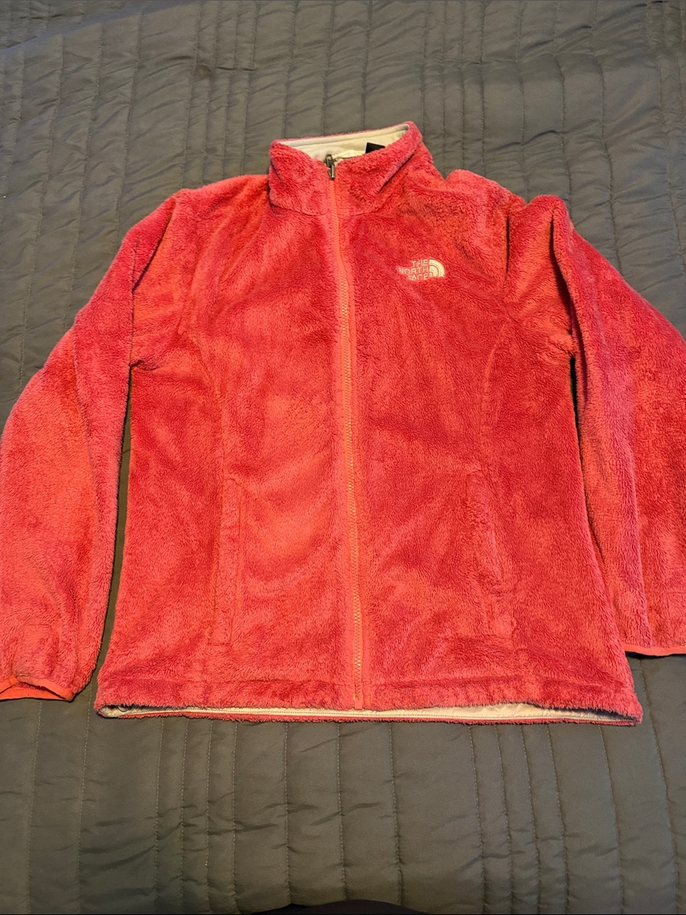 The North Face Coral Pink Plush Fleece Jacket - Full Zip